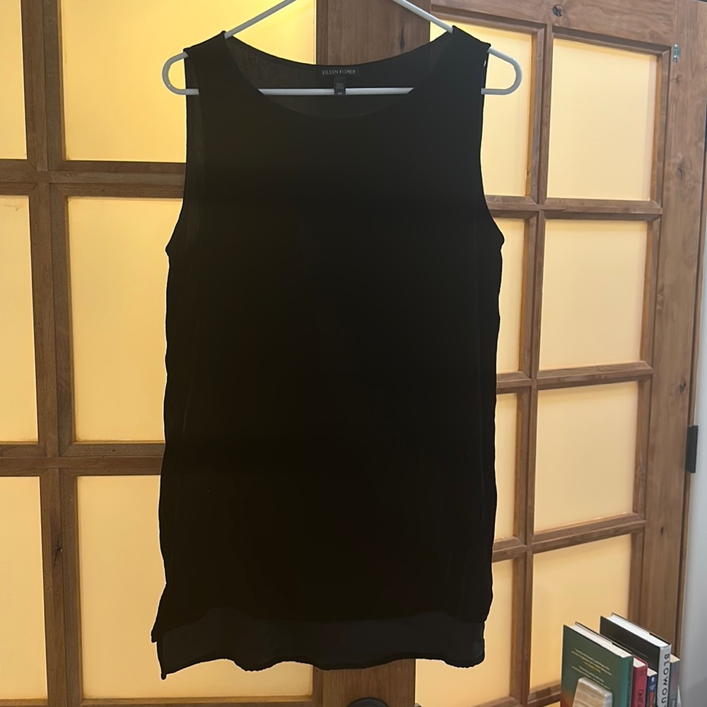 Eileen fisher velvet/silk tank top / tunic